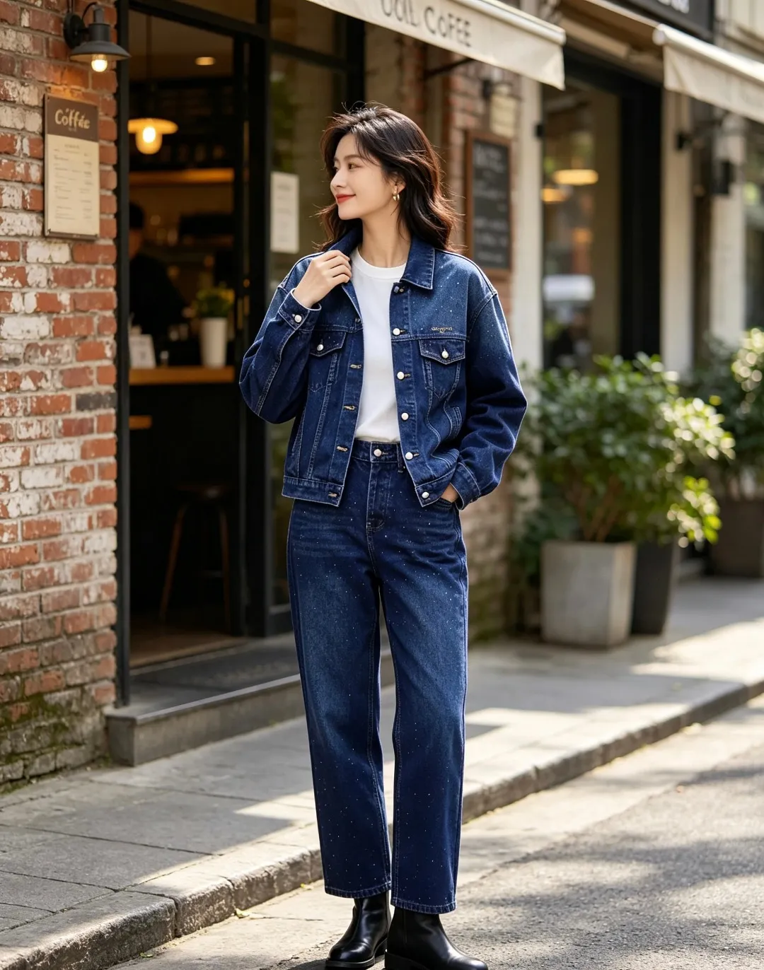 Louis Vuitton/Louis Vuitton hot diamond washed denim jacket